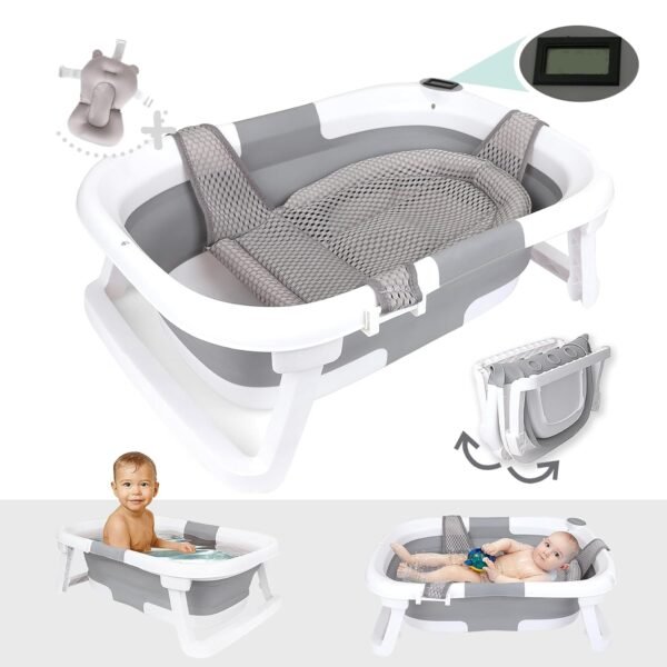 FIND-4: Collapsible Baby Bathtub with Thermometer