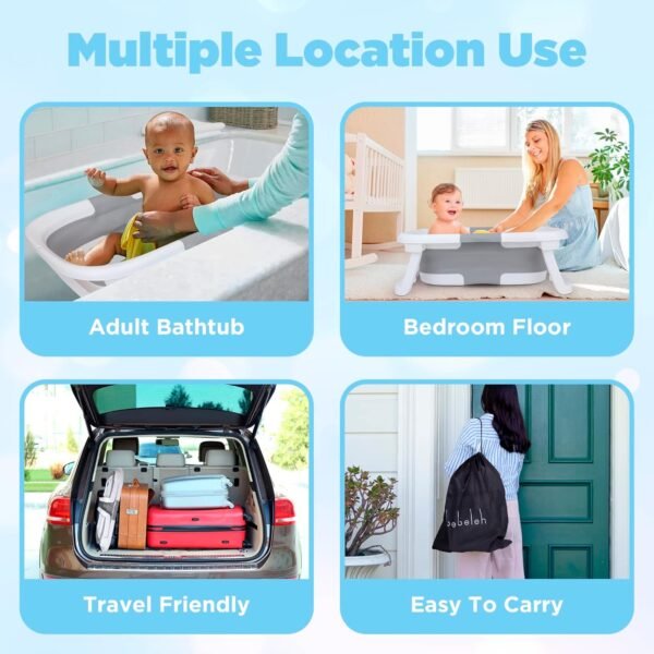FIND-4: Collapsible Baby Bathtub with Thermometer - Image 3