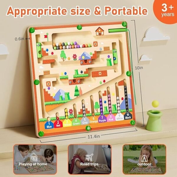 Find-16: Montessori Toys,Magnetic Color and Number Maze - Image 2