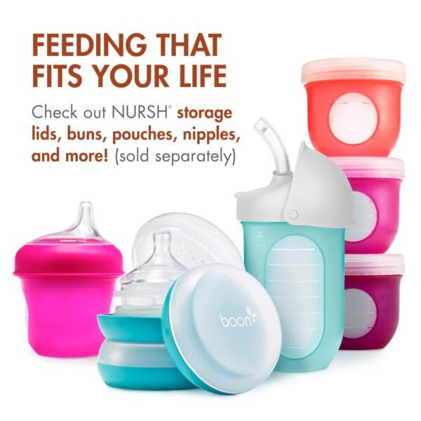 Find-8: Boon Nursh Reusable Silicone Pouch Baby Bottles - Image 2